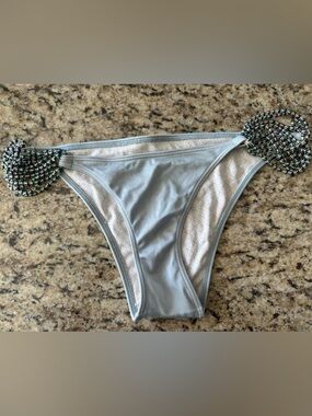 Victoria's Secret Light Blue Low Rise Bikini Bottoms Size Small